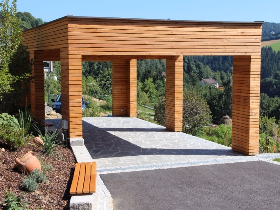Carports und Überdachungen aus Holz – Originalfoto von Holzbau Feldhofer