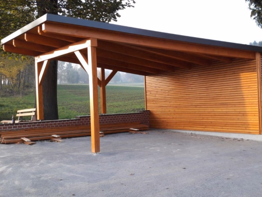 Carports und Überdachungen aus Holz – Originalfoto von Holzbau Feldhofer