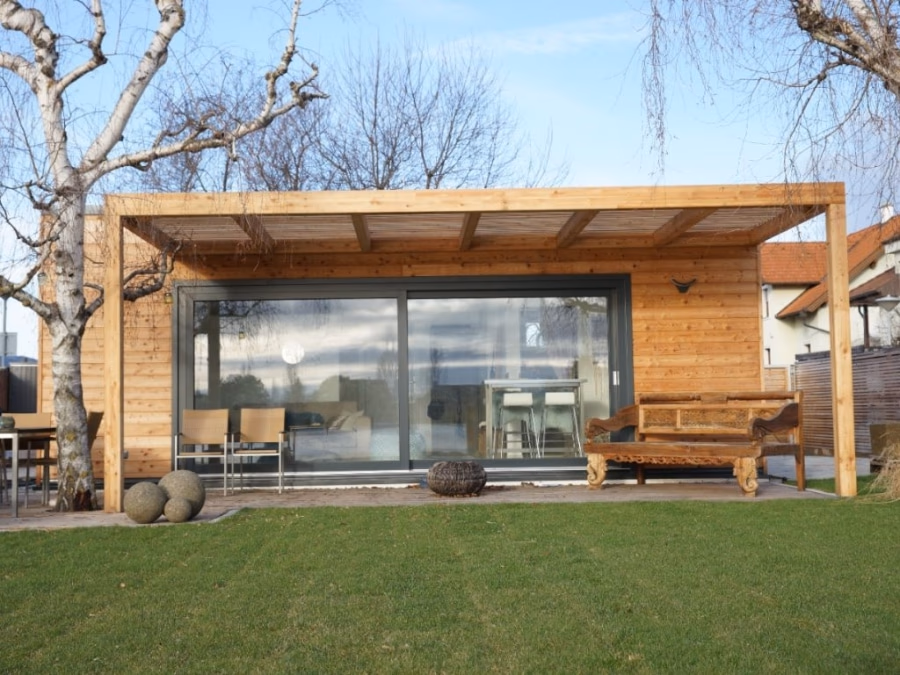 Poolhäuser – Originalfoto von Holzbau Feldhofer