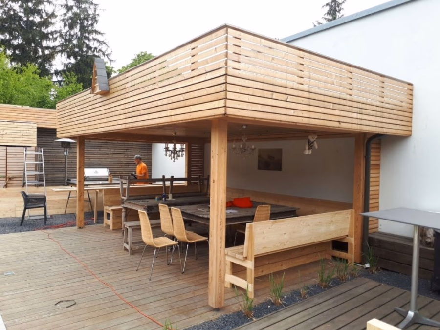 Poolhäuser – Originalfoto von Holzbau Feldhofer