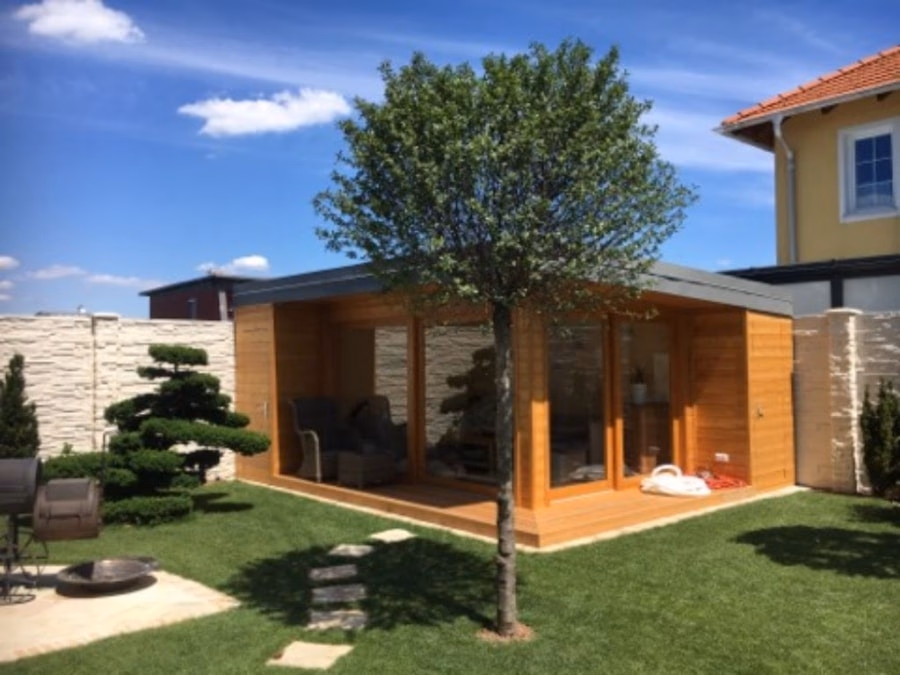Poolhäuser aus Holz – Originalfoto von Holzbau Feldhofer