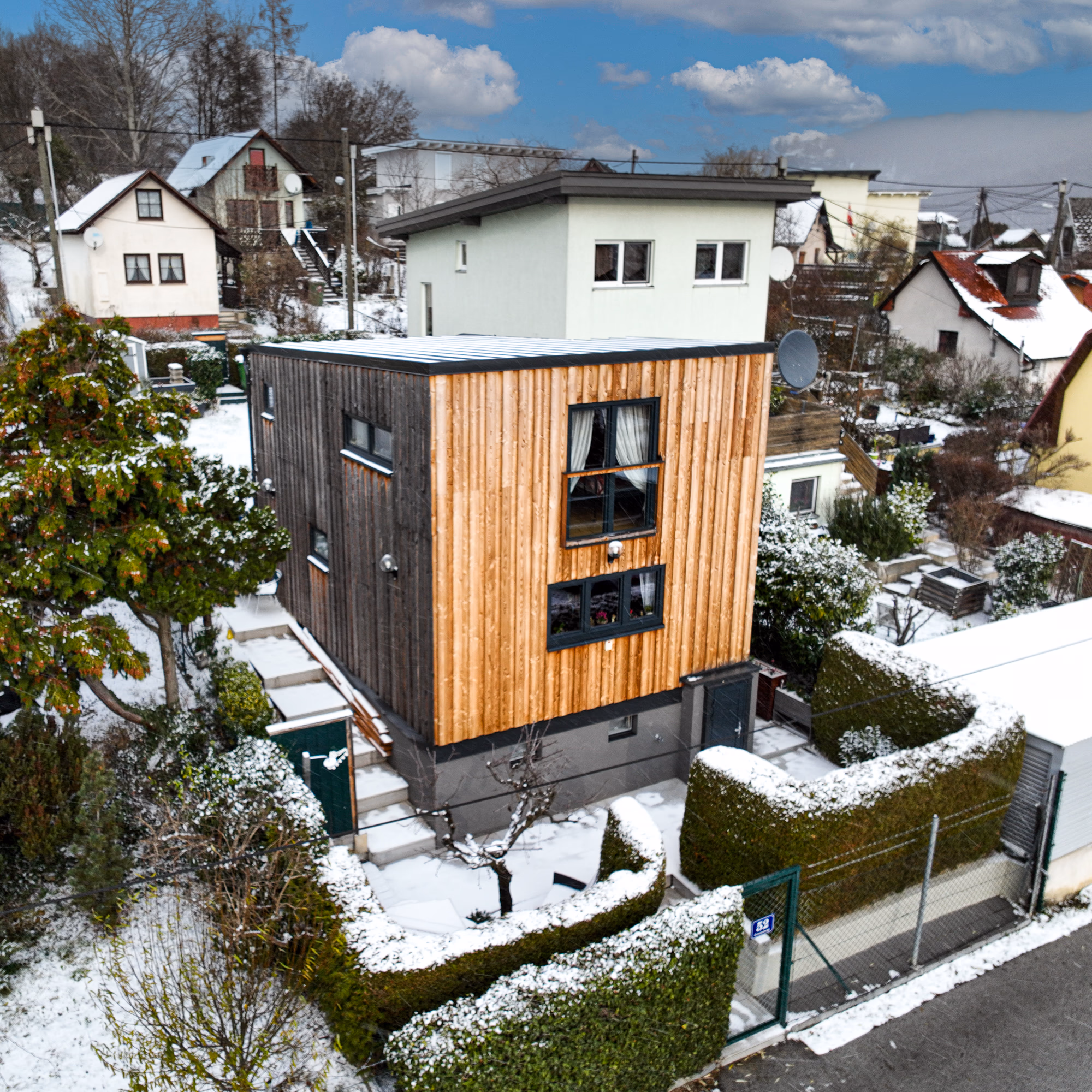 Fertighäuser – Originalfoto von Holzbau Feldhofer