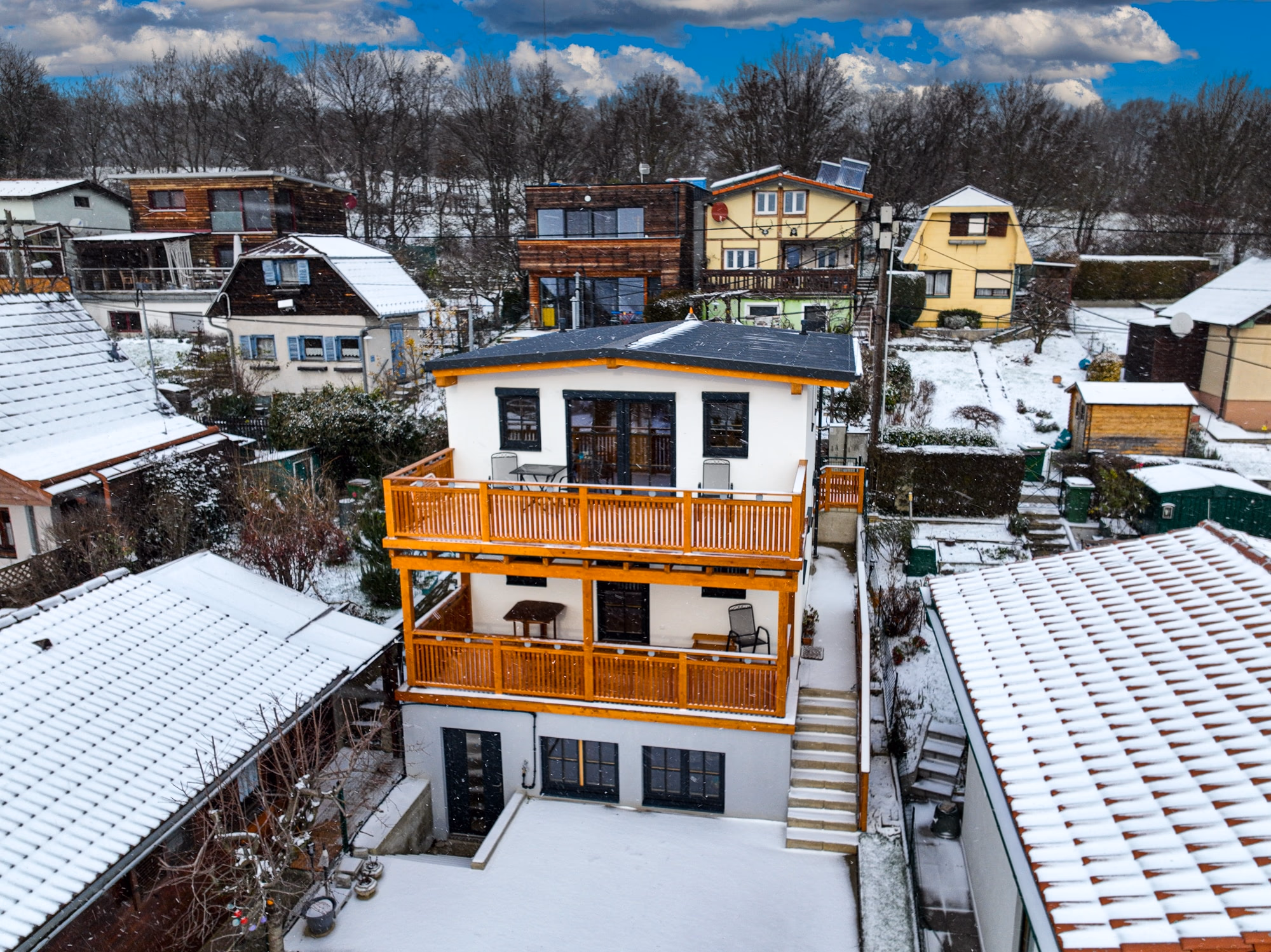 Fertighäuser – Originalfoto von Holzbau Feldhofer