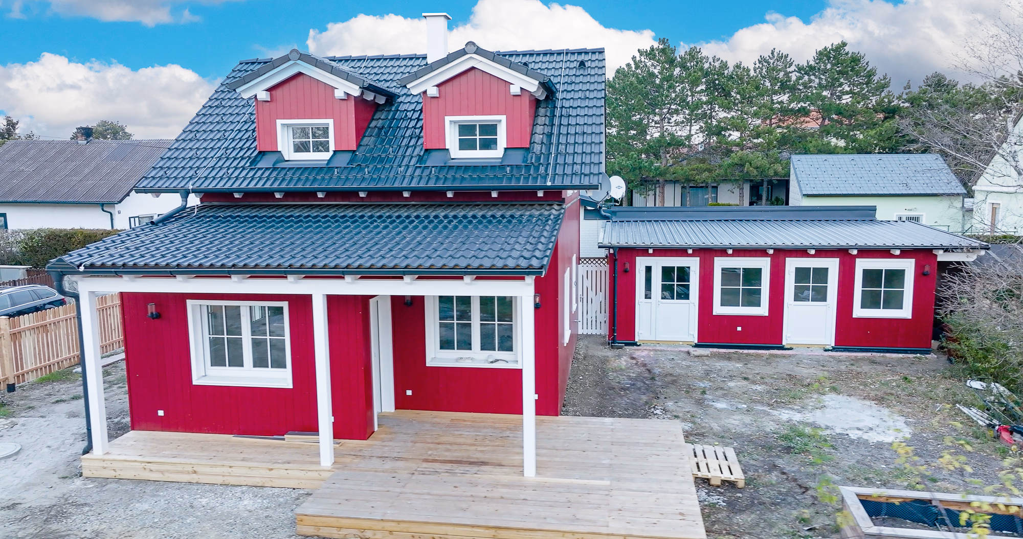 Fertighäuser – Originalfoto von Holzbau Feldhofer